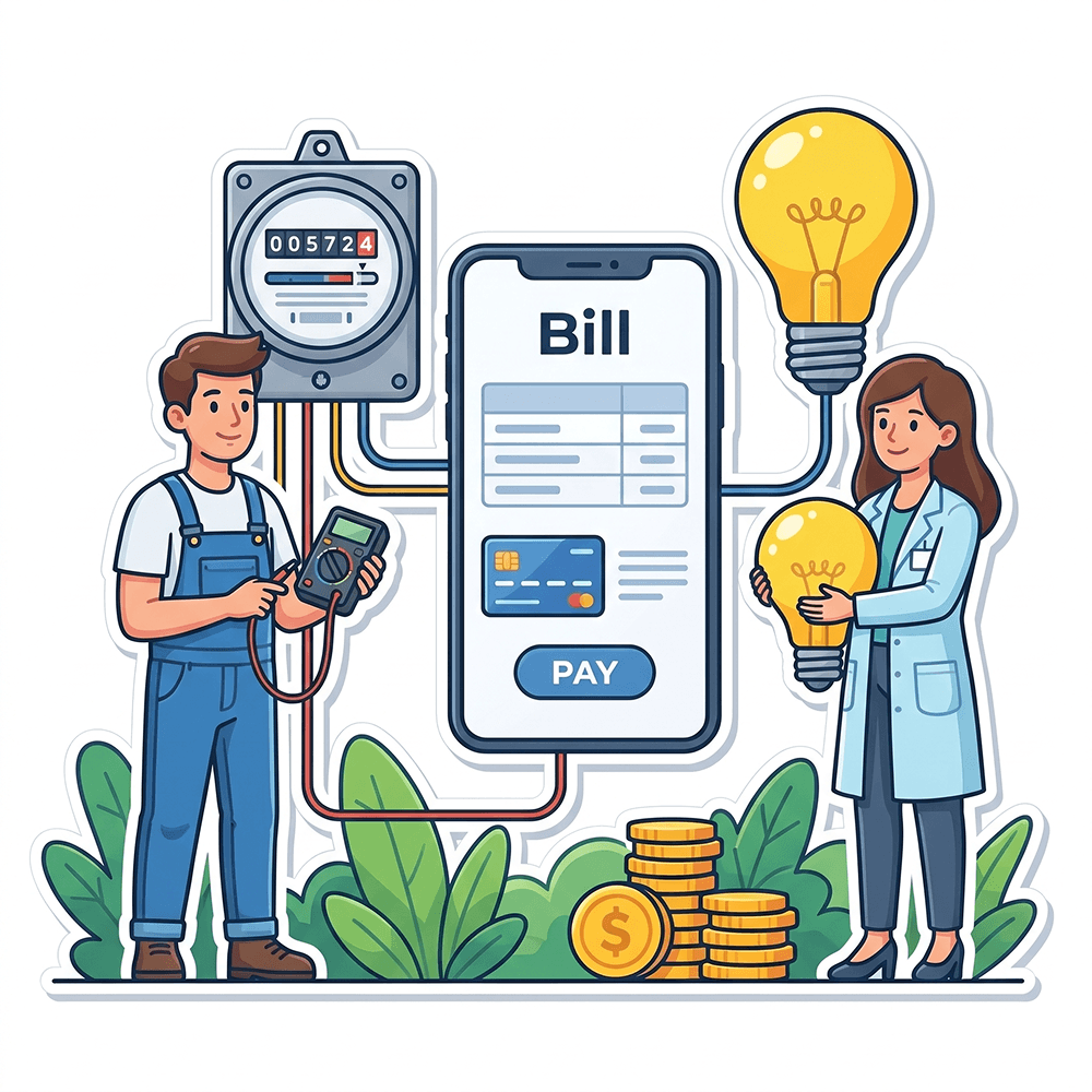 Utility bill illustration