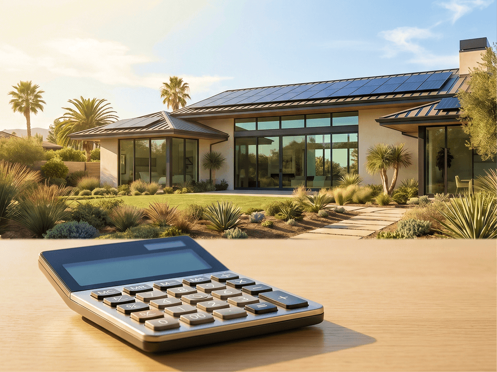 Suburban single-family home in daylight